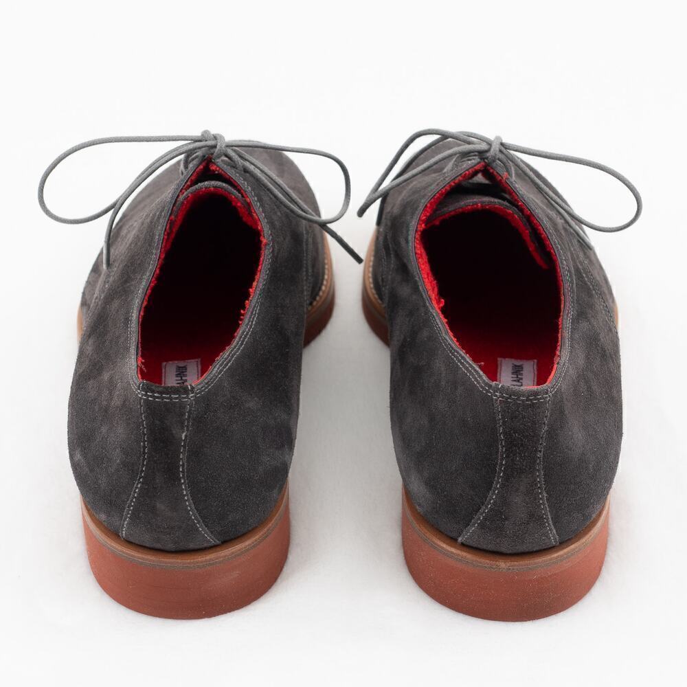 Manolo Blahnik Suede Derby Shoes Men's 8 Gray - Picture 5 of 9